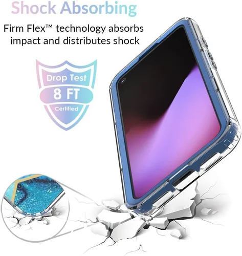 Vista 7 de Jeylly Funda para Google Pixel 5A (5G), diseño delgado de mármol, híbrido, absorción de impactos, TPU suave, policarbonato duro, con protector