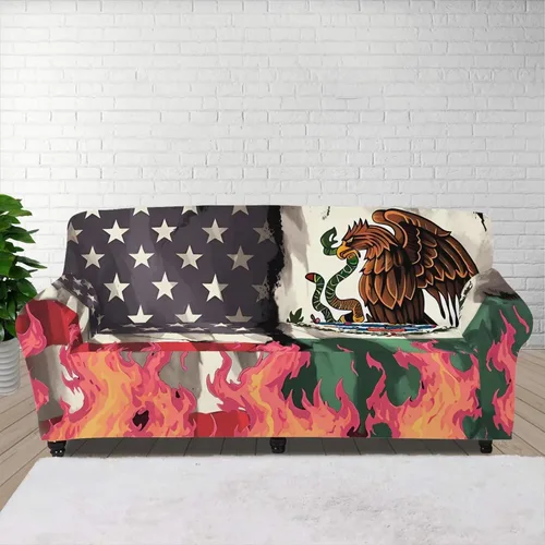 Vista 164 de AFPANQZ Fundas elásticas para sofá, fundas de sofá de águila con bandera estadounidense, fundas de sofá para sofá biplaza para sofás, protectores