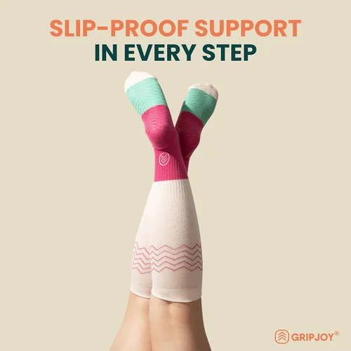 Vista 4 de Gripjoy Calcetines de compresión para mujer, calcetines de compresión para hombre, calcetines de compresión para embarazo