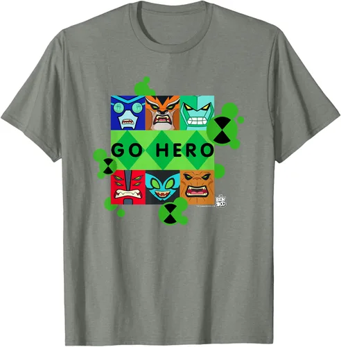 Vista 32 de Ben 10 Go Hero - Camiseta, Azul / Patchwork, S