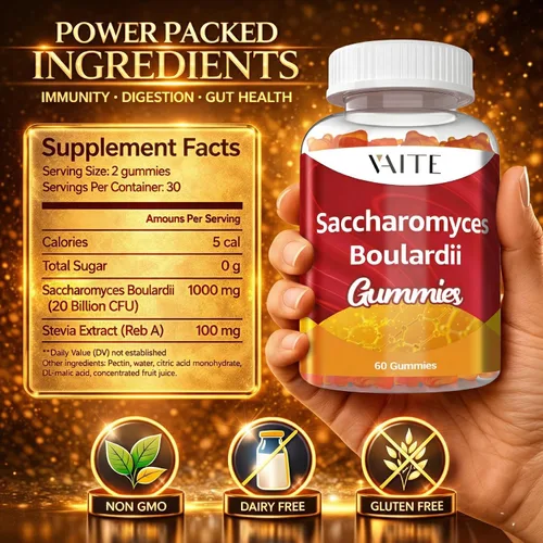 Vista 3 de Saccharomyces Boulardii Probióticos 500mg – Suplementos de salud intestinal y apoyo Candida, probióticos para mujeres y hombres, apoyo digestivo e