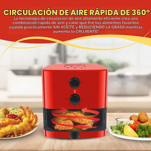 Vista 5 de Elite Gourmet EAF-3218R Freidora de aire personal, compacta, 1.1 cuartos