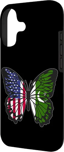 Vista 2 de Pakistani Roots USA Pakistan Mix Butterfly Pakistan Heritage Case for iPhone 17