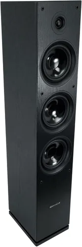 Vista 5 de Rockville RockTower 68B - Altavoz pasivo de torre de 8 ohmios, color negro, sonido de alta fidelidad, rejilla desmontable, 3 vías, 16,5 cm, 500W