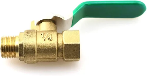 Vista 2 de Válvula de bola de 1/4 pulgadas BLLNDX 1/4 pulgadas NPT compresor de aire Válvula de latón Mini hembra macho en línea interruptor de apagado de bola