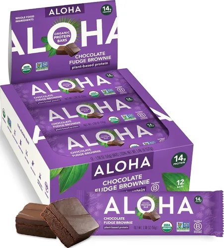Vista 12 de ALOHA Barras de Proteína Orgánicas a Base de Plantas - Paquete de Variedad de 6 Sabores - 12 Unidades, Barras de 1.9oz - Aperitivos Veganos, Bajo