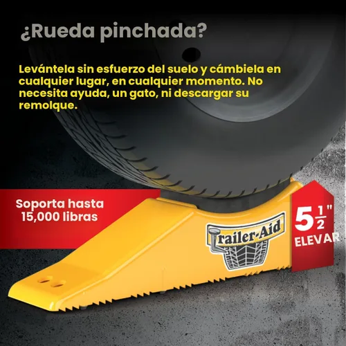 Vista 3 de Camco Trailer Aid Plus - Rampa tándem para remolque de neumáticos de 5 1/2