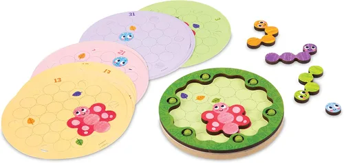 Vista 6 de Peaceable Kingdom Color Clue Caterpillars - Rompecabezas magnéticos para niños a partir de 4 años