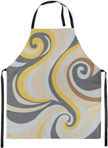 Vista 39 de Castle Fairy Delantal de cocina geométrico en espiral, moderno delantal impermeable con rayas simples para adultos (sin bolsillo), 31 x 26 pulgadas