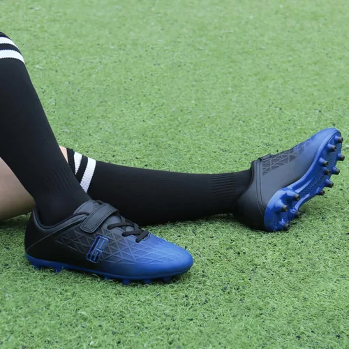 Vista 2 de Brooman - Tacos de fútbol para niños y niñas, zapatos deportivos con tacos para usar al aire libre