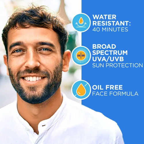 Vista 6 de Coppertone Protector solar facial completo SPF 45, protector solar facial resistente al agua, 2.5 fl. oz.