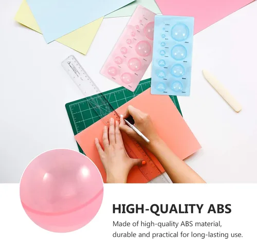 Vista 7 de 4 Uds. Herramientas de papel Quilling 3D Domes Half Ball Mold Plastic Mini Quilling Mold para DIY Paper Craft Tool