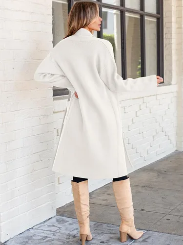 Vista 5 de ANRABESS - Cárdigan largo para mujer, suéter de tamaño extragrande con parte frontal abierta, abrigo de punto 2024, prendas de moda de otoño
