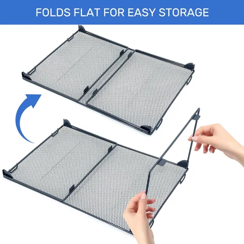 Vista 4 de Neudeco - Organizador de estantes, gris, paquete de 2 Apilable, Para Cocina, Para Armario, Para Baño, Estantes Del Gabinete