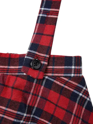 Vista 4 de OYOANGLE Conjunto de ropa de 2 piezas para niña, camiseta de manga corta y falda general