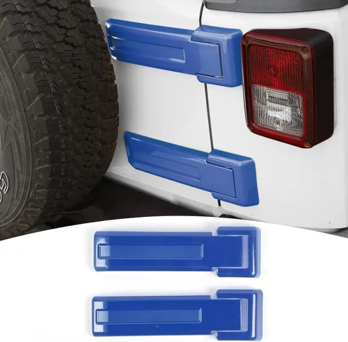 Vista 12 de Cubiertas de bisagras de compuerta trasera, accesorios de moldura para Jeep Wrangler JK JKU y Unlimited 2007-2018 (Rosa)