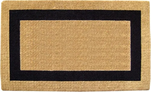 Vista 58 de Tapete de fibra de coco natural, para puerta de entrada, rectangular, resistente, para patio, atrapador de suciedad antideslizante, decoración