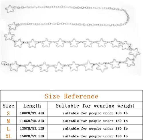 Vista 7 de HIQUACC Cinturón de cadena de cintura con borla larga para mujer, joyería corporal ajustable, cadena de vientre para vestido