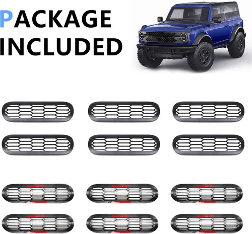 Vista 7 de sukemichi Insertos de parrilla de malla frontal para Ford Bronco Big Bend 2021, 2022, 2023, 2024, 2025, 2026, accesorios exteriores de 2 puertas, 4