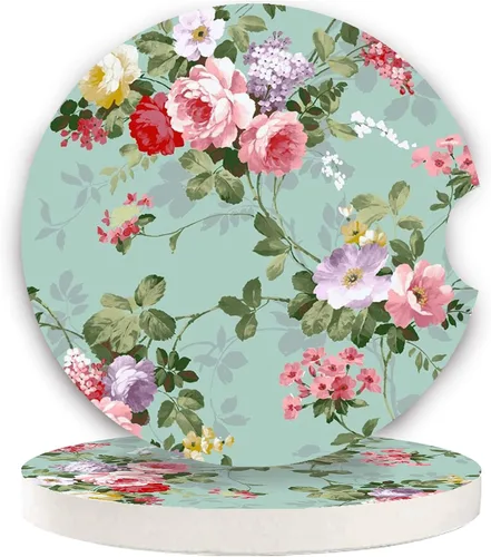 Vista 12 de LogHog Posavasos de cerámica para automóvil de 2.56 pulgadas, diseño adorable de abeja: no te preocupes, Bee Happy - Portavasos perfectos