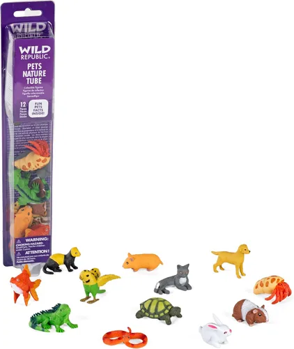 Vista 6 de Wild Republic Tubo de la naturaleza del perro, figuras de perro, juguete para mascotas, regalos para niños, juego de 8 piezas