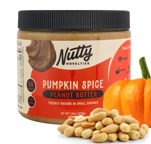 Vista 7 de Nutty Novelties Mantequilla de maní picante con miel de habanero - Alta en proteínas, baja en azúcar, mantequilla de maní saludable - Maní