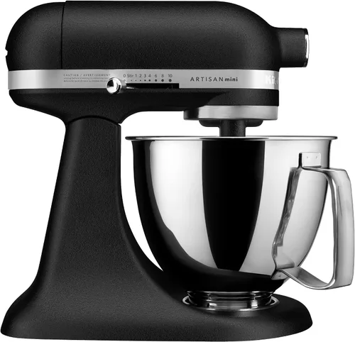 Vista 13 de KitchenAid Artisan Mini Batidora de Pie con Cabezal Inclinable de 3.5 Cuartos - KSM3316X - Negro Mate
