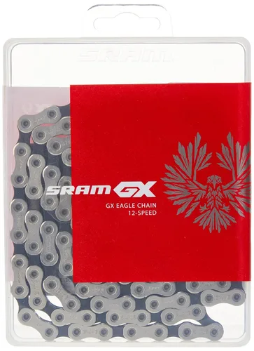 Vista 2 de Cadena SRAM GX Eagle de 12 velocidades de 126 eslabones con PowerLock, plateado/gris, eslabón sólido Cadenas de bicicleta
