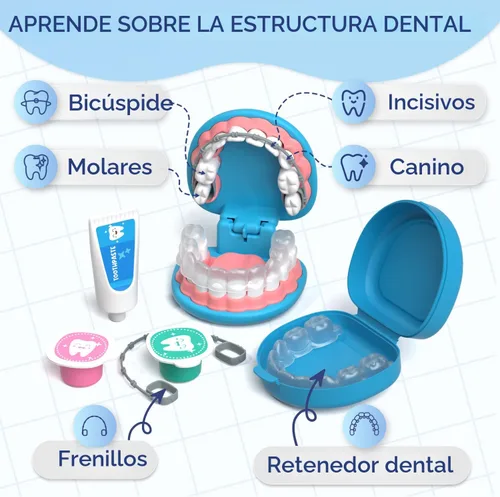 Vista 4 de Kit de Médico de Lehoo Castle para Niños Pequeños de 3 a 5, Juego de Dentista para Niños, Juguetes para Niñas y Niños de 4+ Años, Juego