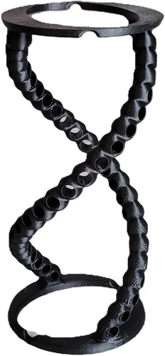 Vista 5 de Znet3D DNA Helix Portalápices – Innovador organizador de escritorio – 9 pulgadas de alto – Capacidad para 23 lápices – Diseño liso de borde redondo