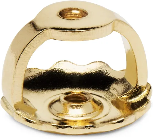 Vista 18 de Everyday Elegance Pendientes sólidos de oro blanco de 14 quilates con dos piezas de repuesto para parte trasera de arete Tornillo roscado