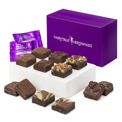 Vista 7 de Fairytale Brownies Regalo de brownie de cumpleaños tamaño bocado - 24 piezas - CB424