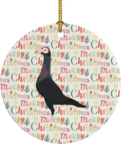 Vista 142 de Caroline's Treasures Adorno de cerámica de avestruz común para árbol de Navidad, decoración colgante para el hogar, Navidad, vacaciones, fiesta