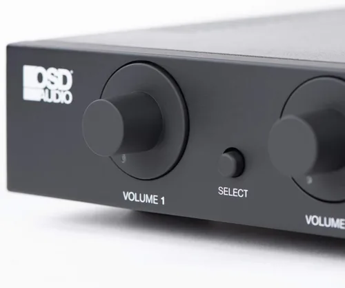 Vista 5 de OSD Audio Selector de altavoces 4X con resistencia de control de volumen Audiófilo - RSVC4