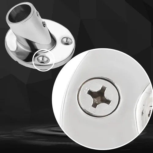 Vista 7 de Accesorios de riel para barcos de acero inoxidable 60/90 grados Hardware de barandilla de barco Base de pasamanos de grado marino para tubo de 7/8