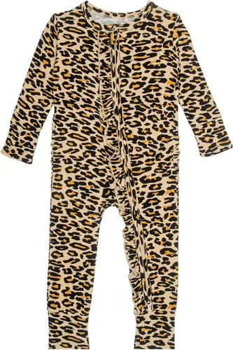 Vista 8 de GUISBY Rayon - Mameluco de manga larga para bebé, sin pies, cremallera de 2 vías con volantes, para dormir de 0 a 24 meses Negro
