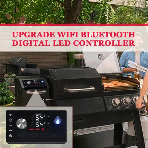 Vista 7 de Repuesto 80042 WiFi PID digital PID piezas para PB2180LK, compatible con Pit Boss Lockhart Platinum Pellet/Smoker Combo Grill, viene con función