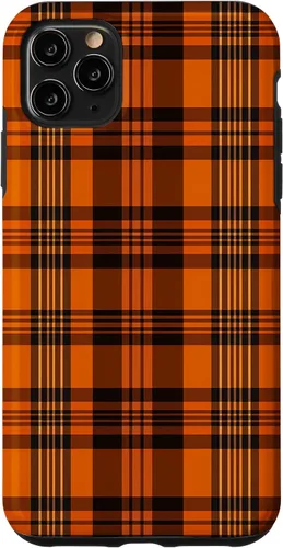 Vista 12 de iPhone 13 Pro Fall Plaid Halloween Naranja y Negro Acción de Gracias Otoño Case
