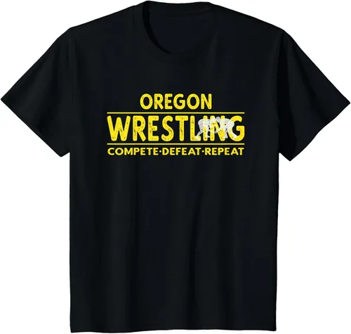 Vista 47 de Oregon Wrestling - Camiseta para competir, derrota, repetir