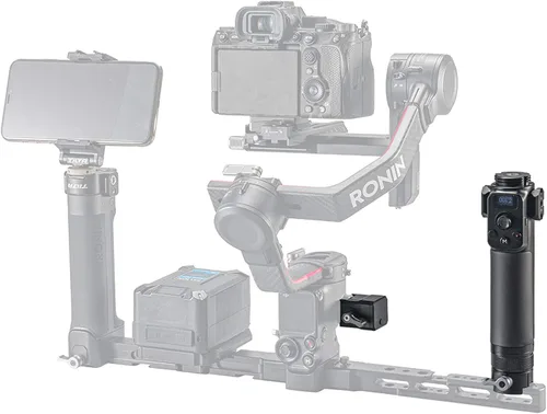 Vista 4 de Tilta Mango de control remoto compatible con agarre de anillo avanzado para DJI RS2, RS4, RS5 Control inalámbrico de inclinación panorámica