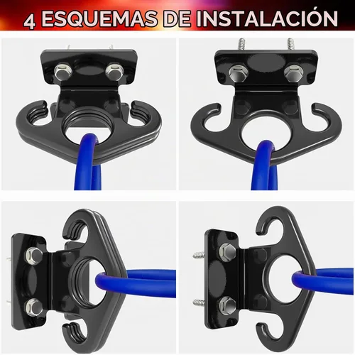 Vista 8 de Resistance Band Wall Anchors, Wall Mounted Modular Hooking Platform, Workout Wall Mount Anchor, Training Anchor Mounted Hook Exercise Station for