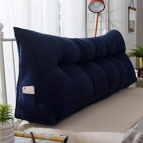 Vista 20 de Cojín triangular de cuña para respaldo de cama, almohada de apoyo de posicionamiento, almohada de lectura para sofá cama, oficina, almohadilla