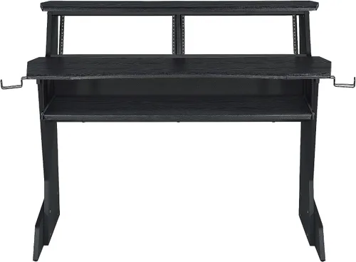 Vista 5 de Musia BE200 Series Estación de trabajo de estudio musical de escritorio con 2 x 4U Rack (Negro)