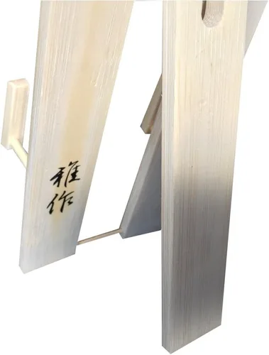 Vista 4 de Percha de pared plegable japonesa de bambú de 2 maneras del soporte de la fan de 3,5 x 7 pulgadas de Japón