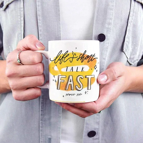 Vista 15 de Trend Setters Friends the Television Show – 25 años – Mercancía oficial – Taza de café o té de cerámica blanca de 11 onzas – perfecta para regalar