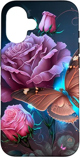 Vista 32 de Family Butterfly Rose Flower Firefly PC Case for iPhone 17