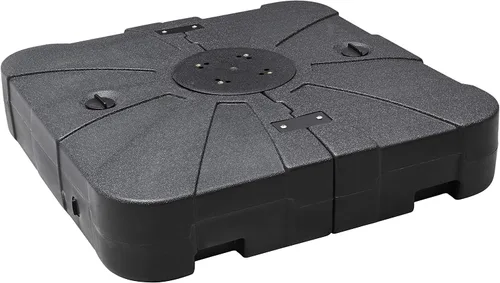 Vista 4 de LOKATSE HOME Base cuadrada para sombrilla de 220 libras, soporte ponderado de arena/agua para exteriores, soporte voladizo para terraza, jardín