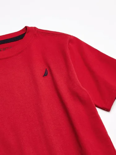 Vista 2 de Nautica Camiseta de manga corta y cuello redondo para niño, suave, cómoda, ajuste relajado