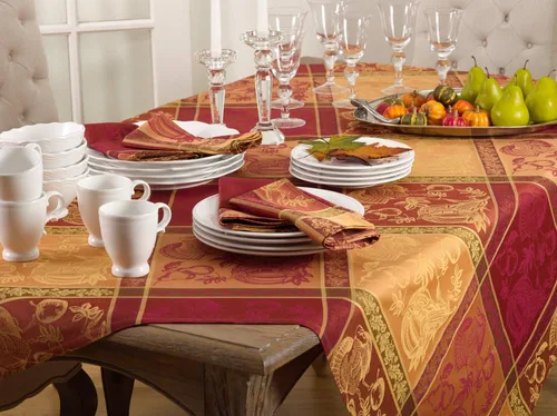 Vista 3 de SARO LIFESTYLE Camino de mesa jacquard de Acción de Gracias, diseño de cosecha de otoño, multicolor, 16 x 60 pulgadas
