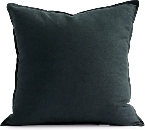 Vista 35 de Jeanerlor - Funda de cojín sólida de lino y algodón para decoración, de 18x18 pulgadas, funda de almohada especial para sofá, cama, silla